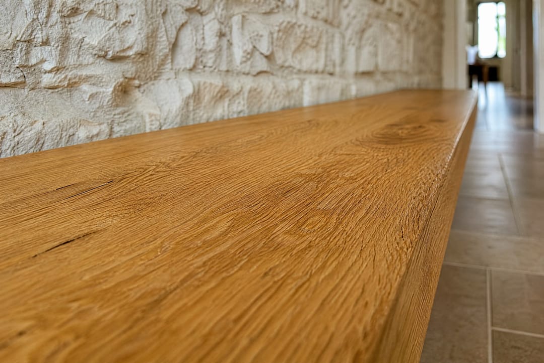 Solid oak in a light Yorkshire hallway